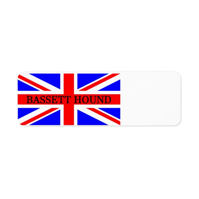 Bassetjagdhundname auf Flagge (Vorne)