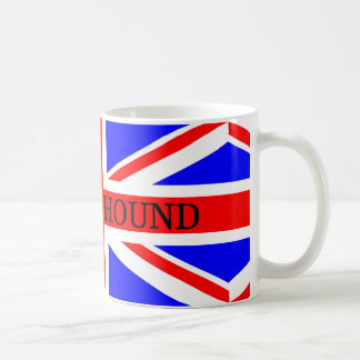 Bassetjagdhundname auf Flagge Tasse