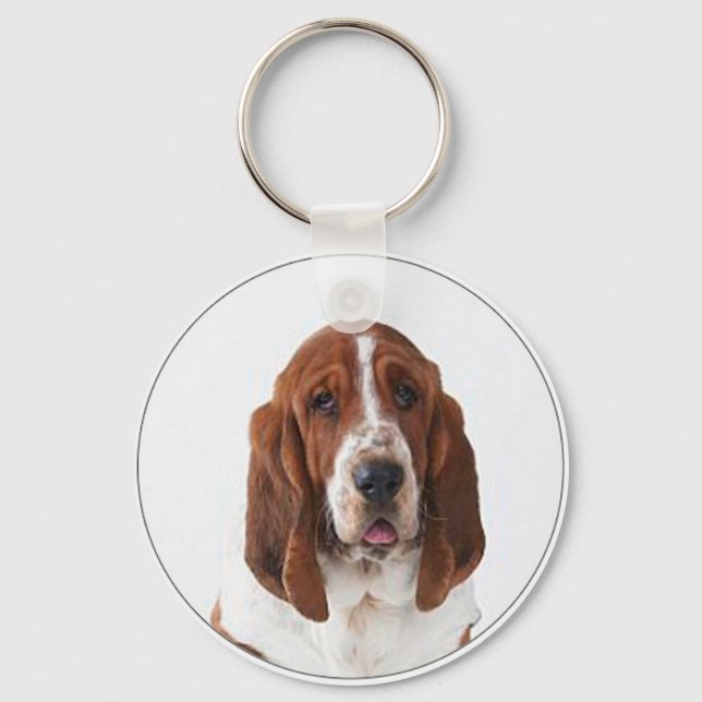 ‚Bassett Hound‘ Schlüsselanhänger (Vorderseite)