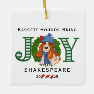 Bassett Hounds Bring Joy Keramikornament