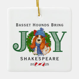 Bassett Hounds Bring Joy Keramikornament