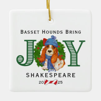 Bassett Hounds Bring Joy Keramikornament