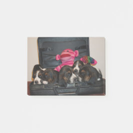 Bassetwelpen-Notizblock Post-it Klebezettel