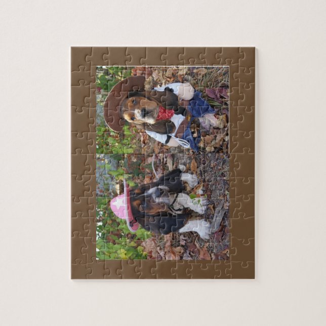 Bassetwelpenpuzzlespiel Puzzle (Vertikal)