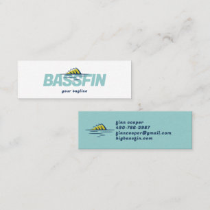Bassfin-Logo Angel- oder Outdoor-Marke Mini Visitenkarte