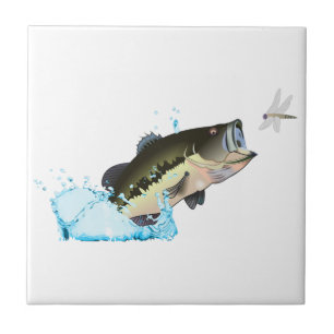 Bassfisch nach Dragonfly Fliese