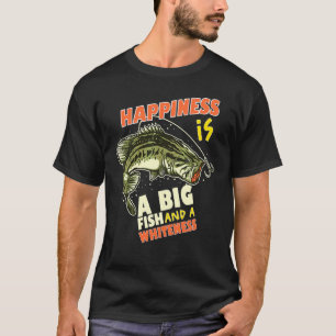 Bassfischen Glück ist ein großer Fisch und ein Wei T-Shirt