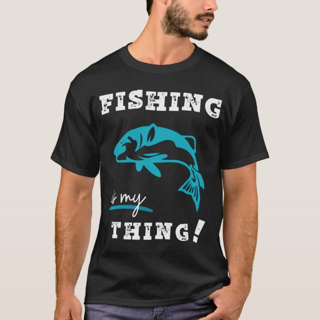 Bassfischen Ich bin süchtig T-Shirt (Vorderseite)