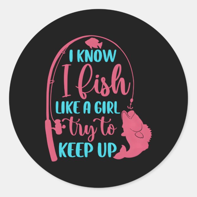 Bassfischerei Runder Aufkleber (Vorderseite)