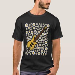 Bassgitarre Floral Blumen Bassist Frühling Sommer T-Shirt