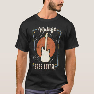 Bassgitarre Vintage Retro Klassische Musik Liebe T-Shirt