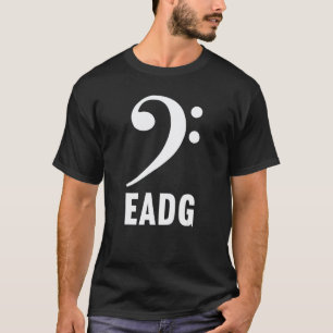 Bassgitarrist Eadg Bass F-Schlüssel Musiksymbol No T-Shirt