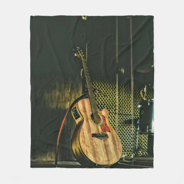 Bassgitarrist Fleecedecke (Vorderseite)
