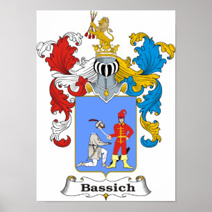 Bassich Familie Ungarische Wappendecke 10x15" Prin Poster