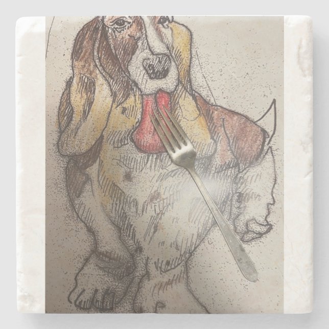 Bassie's Fork Steinuntersetzer (Vorderseite)