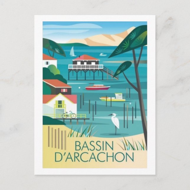 Bassin D'Arcachon, Frankreich Postcard Postkarte (Vorderseite)
