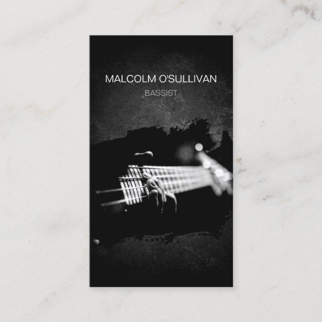 Bassist Bass Gitarrist Musiker Visitenkarte (Vorderseite)