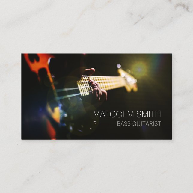 Bassist Bass Guitarist Visitenkarte (Vorderseite)