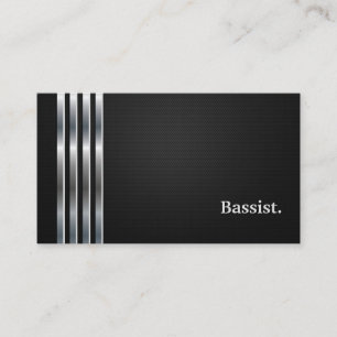Bassist Beruflich Black Silver Visitenkarte