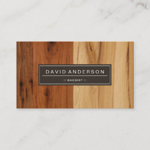 Bassist - Schminkschaum aus Holz Visitenkarte