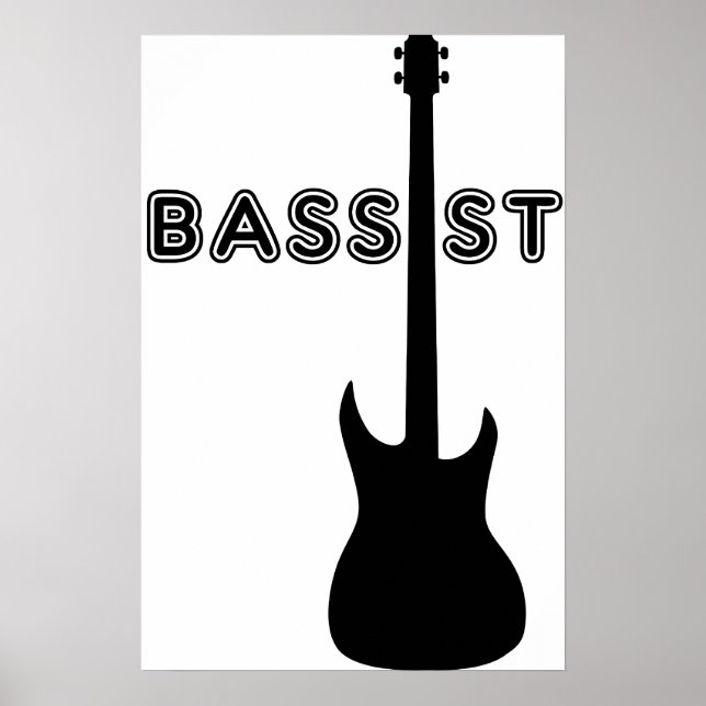Bassist Silhouette Poster (Vorne)