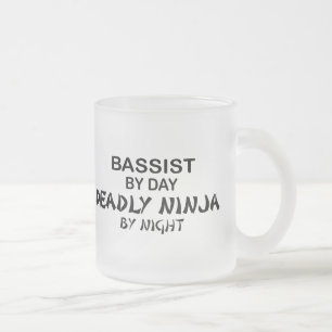 Bassist tödliches Ninja bis zum Nacht Mattglastasse