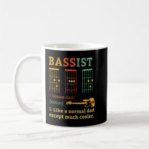 Bassist Vater - Gitarrenakkorde - Vatertag Geschen Kaffeetasse