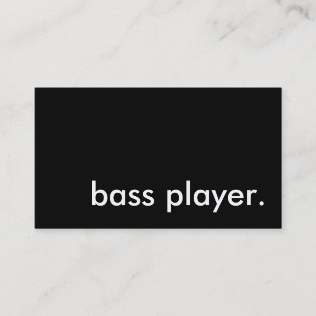 Bassist. Visitenkarte (Vorderseite)