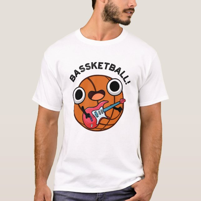 Bassketball Funny Basketball Music Pub T-Shirt (Vorderseite)