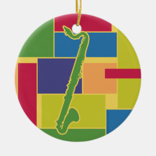 Bassklarinette Colorblocks Verzierung Keramikornament
