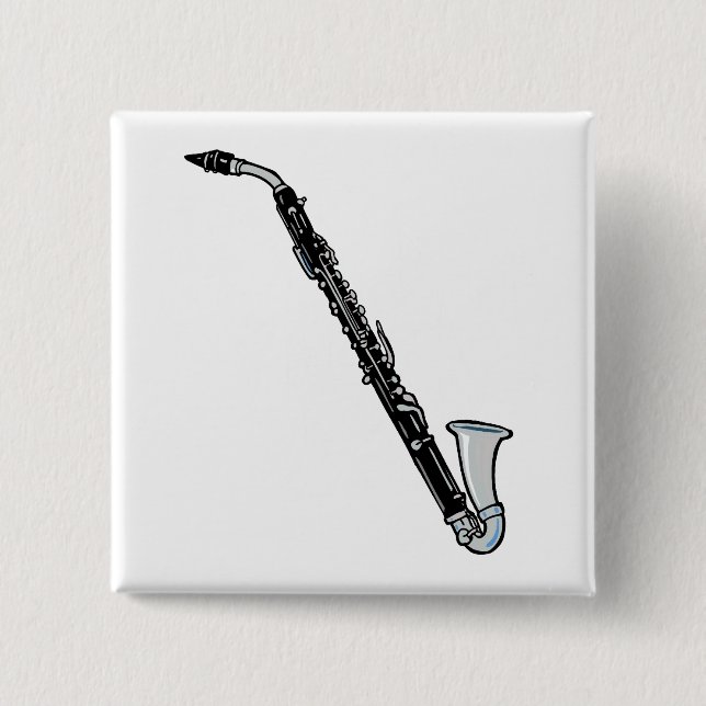 Bassklarinette-Grafik, gerade der Clarinet Button (Vorderseite)