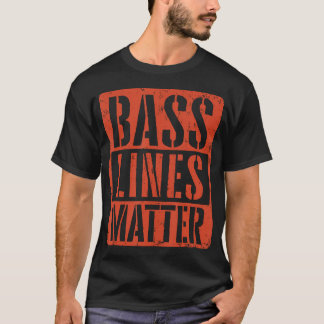 Basslinien zählen Bassgitarrist Bassist Edm T-Shirt