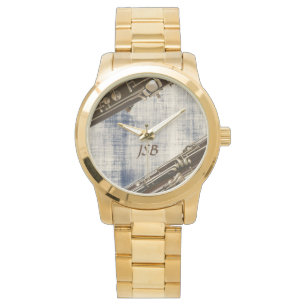 Bassoon-Abschnitte auf verblaßtem Armbanduhr