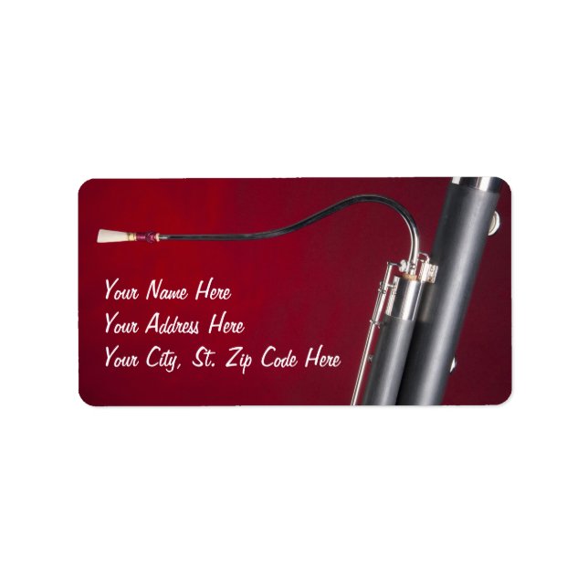 Bassoon Address Labels Adressaufkleber (Vorne)