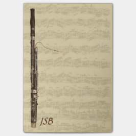 Bassoon auf Bach Post-it Klebezettel