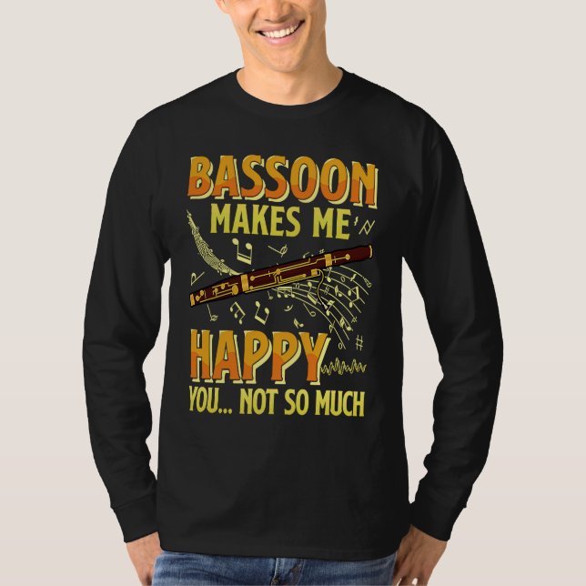 Bassoon Bassoonist Instrument Woodwind Player  2 T-Shirt (Vorderseite)