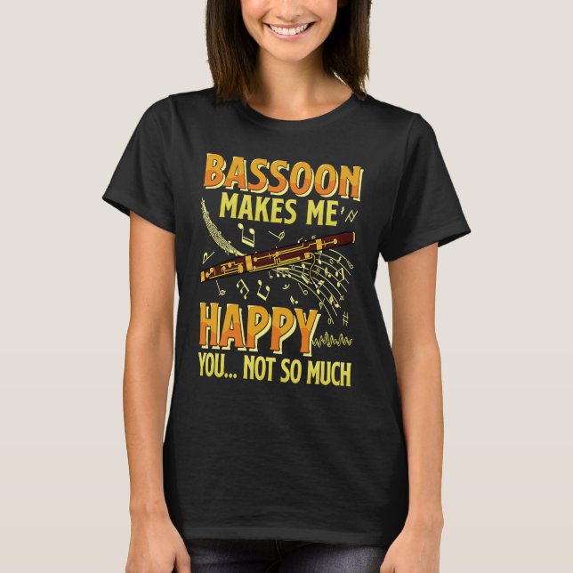 Bassoon Bassoonist Instrument Woodwind Player  2 T-Shirt (Vorderseite)