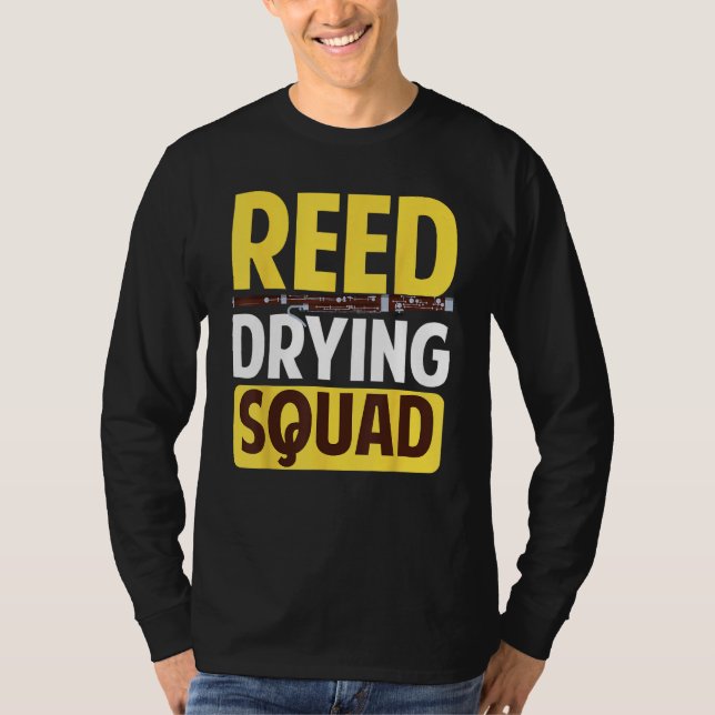 Bassoon Bassoonist Reed Drying Squad T-Shirt (Vorderseite)