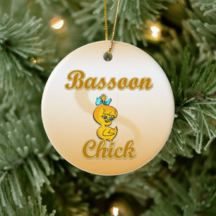 Bassoon Chick Keramik Ornament