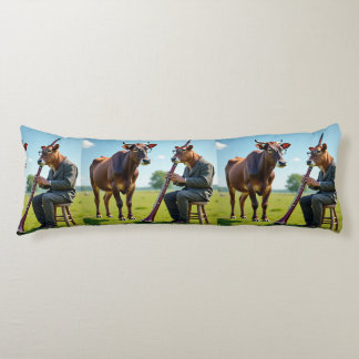 Bassoon Cow Duo Body Pillow – Whimsical Musical Il Seitenschläferkissen