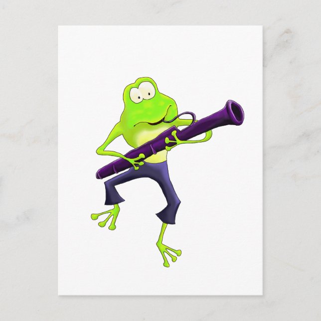 Bassoon Frog Postkarte (Vorderseite)