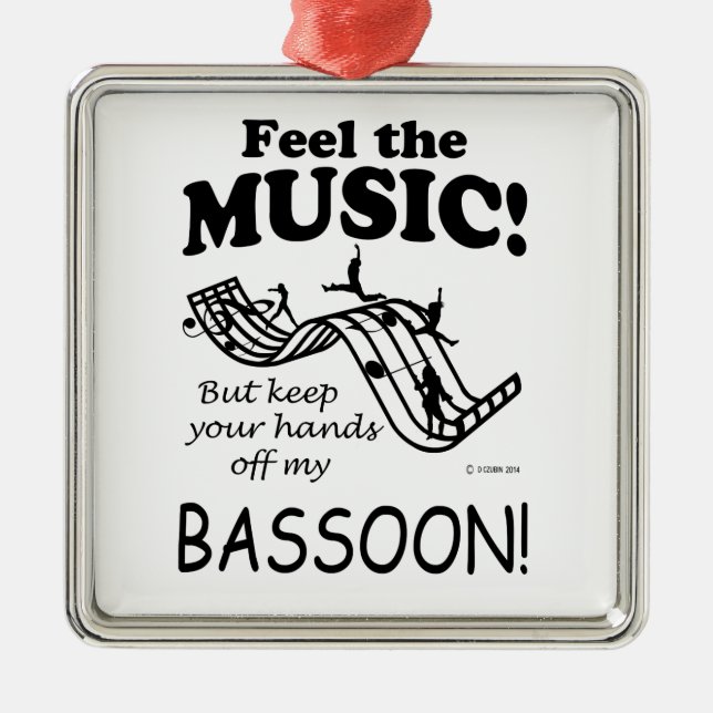 Bassoon fühlt sich wie Musik Ornament Aus Metall (Vorne)