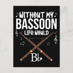 Bassoon Gift Men Band Player Jazz Music Bassoonist Postkarte