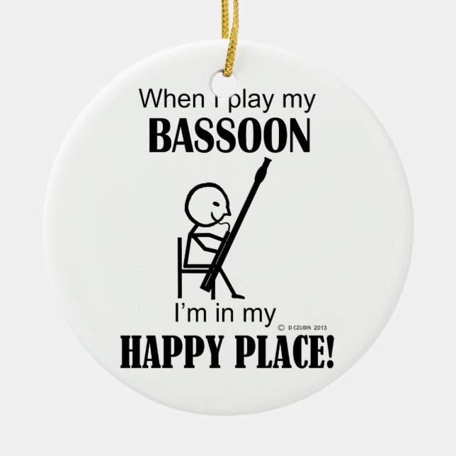 Bassoon Happy Place Keramik Ornament (Vorne)