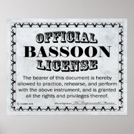 Bassoon-Lizenz Poster