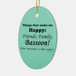 Bassoon macht mich glücklich keramik ornament