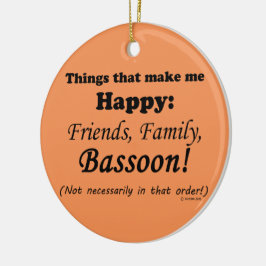 Bassoon macht mich glücklich keramikornament