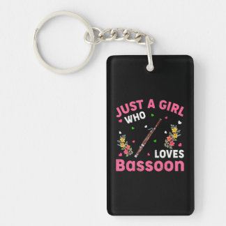 Bassoon Music Lover Just A Girl The Liebe Bassoon Schlüsselanhänger
