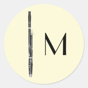 Bassoon Musician Music Teacher Woodwind Runder Aufkleber