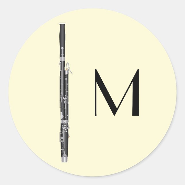 Bassoon Musician Music Teacher Woodwind Runder Aufkleber (Vorderseite)